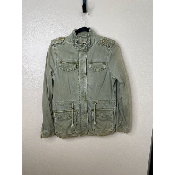 Lucky Brand Women’s Olive Green Cotton Utility Jacket S 100% Cotton lightweight - Picture 1 of 6